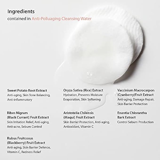 Blithe ANTI POLLUAGING CLEANSING WATER WITH HIMALAYAN PINK SALT - WATER BASED CLEANSER KOREAN,MAKE UP REMOVERS 8.4 FL OZ - Image 3